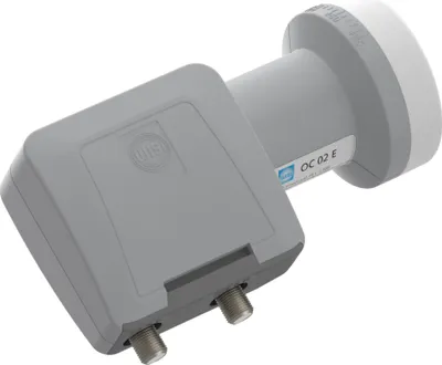 Produktbild von WISI Speisesystem Twin OC02E lichtgrau 40mm Feed universal LTE-safe