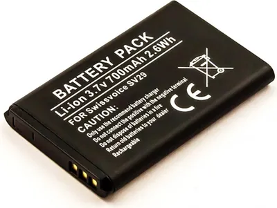 Produktbild von Akku für Swisstone SV29 Li-Ion 3,7 Volt 700 mAh schwarz.