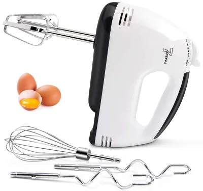 Handmixer, 7 Stufen, 5 Edelstahl-Zubehör, Turbo-Boost, Auswurftaste