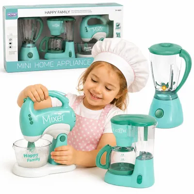 Produktbild von Woopie 3-in-1-Haushaltsgeräte-Set für Kinder: Mixer, Mixer, Küchenroboter