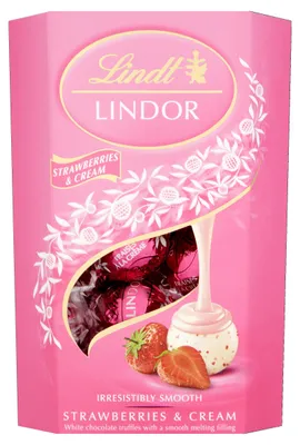Produktbild von Lindt Lindor Strawberries & Cream 200g