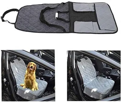 Produktbild von Famanu Autositzbezug für Hunde, 4-lagig, wasserfest und rutschfest - Schwarz