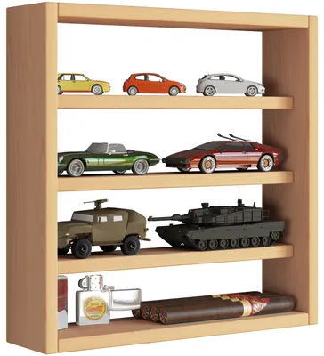 Image de VCM - Étagère d'affichage mural de rack mural en bois Osado S H. 40 x B. 40 x T. 10 cm