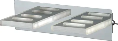 Produktbild von LED Wandlampe, Chrom, 2 flammig, B 25 cm