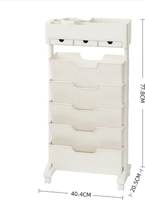 Immagine prodotto di 360Home scaffale mobile organizzatore di libri e riviste con scomparti per l'ufficio Beige【SN318】
