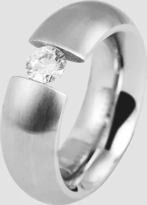 Produktbild von Damen Ring aus Edelstahl, Größe 60