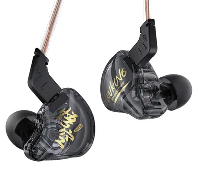 Produktbild von KBEAR MONKIE Gaming-Ohrhörer In-Ear-Kopfhörer mit Geräuschunterdrückung mit mm-Stecker Surround-HiFi-Sound-In-Ear-Monitor Schwarz kein Mikrofon K01
