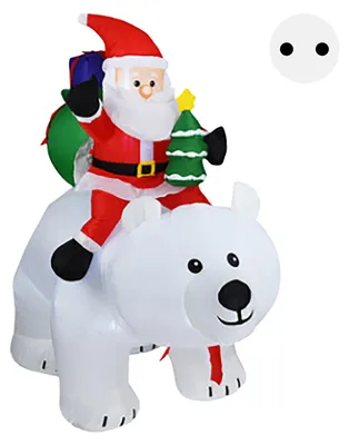 Immagine prodotto di Orso polare natalizio gonfiabile, 2 m, impermeabile, decorazione gonfiabile da giardino con luci LED per il giardino e il prato all'aperto