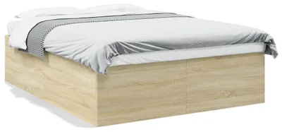 Obrázek produktu pro vidaXL Postel Sonoma Dub 150x200 cm výrobek z odvozeného dřeva