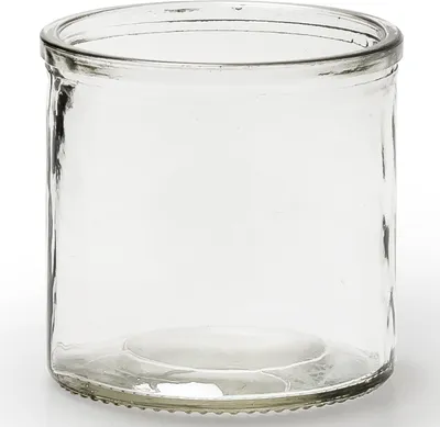 Produktbild von 12 x Windlichter in klassischer Zylinderform 8 x 8 cm in zwei verschiedenen Größen - Glaswindlichter Kerzengläser Pflanzenglas Pflanzglas Blumenglas Vase Blumenvase