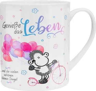 Produktbild von XL-Tasse mit Spruch \Genieße das Leben\""