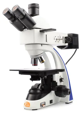 Trinokulares Metallmikroskop, LED-Beleuchtung, Planachromatisch, 5X-50X
