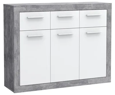 Produktbild von Kommode >La Serena II< in Weiß - 117,9x91,5x34cm (BxHxT)