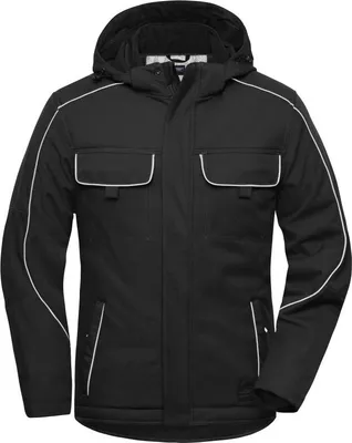 Produktbild von Workwear Softshell Padded Jacket - SOLID - black, Gr. M