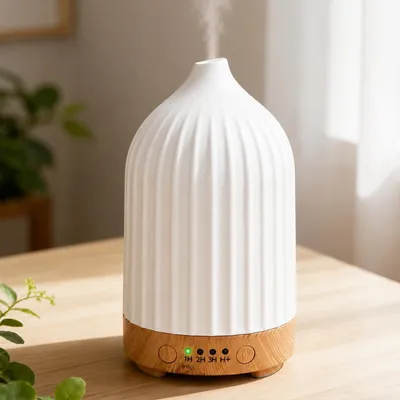 Productafbeelding van Aromadiffuser voor etherische oliën, ultrasone luchtbevochtiger met geurlampen