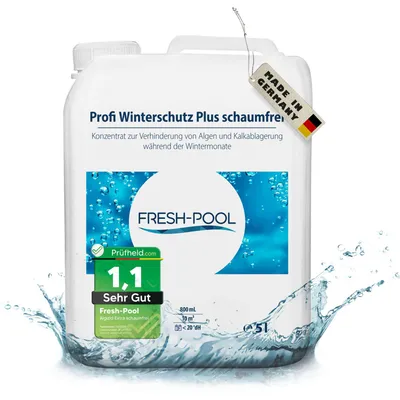 Produktbild von Fresh-Pool Profi Winterschutz Plus 5 Liter Wintermittel Schaumfrei für Pool Überwinterung gegen Algen und Kalkablagerungen