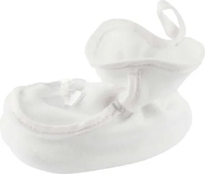 Produktbild von Toma Baby Taufschuhe Taufsocken 10cm / EU17 Weiß mit Rose