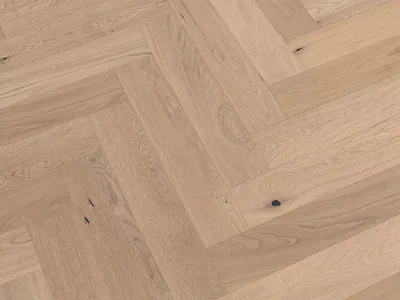 Produktbild von THEDE & WITTE | 1,191 m² | Eiche natur 14mm Parkett Maxistab Fischgrat, Rohoptik geölt, 2 Schicht Fertigparkett, Eiche Nutzschicht, gebürstet, vierseitige Fase, natur geölte Oberfläche