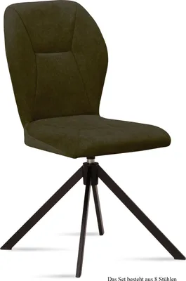 Produktbild von Esszimmerstuhl drehbar (8er-Set) Denyse 51x92x60 Schwarz/Khaki