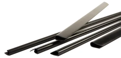 Image de Rails de fixation Pavo, format A4, 10 mm, noirs, lot de 25