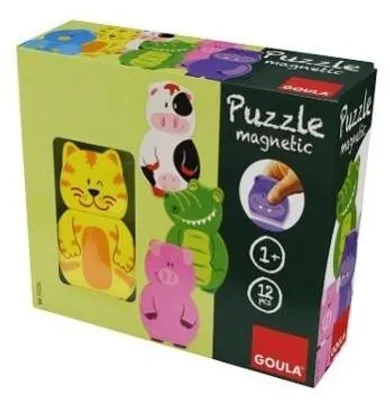 Produktbild von Goula Magnetisches Holzpuzzle Tiere