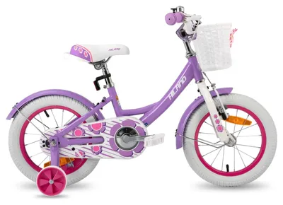 Immagine prodotto di Bicicletta per bambine - 16 pollici (40 cm) - Con rotelle, cestino, campanello e portapacchi - 3-6 anni - Viola