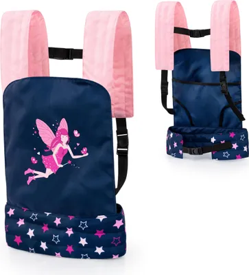 Image de Bayer Design 62216AA Porte-poupée EasyCarry, rembourré, sangles réglables, bleu, rose, fée