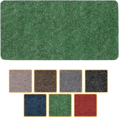 Produktbild von Unyqoos® Schmutzfangmatte – waschbare, wasserdichte Fußmatte 40 x 80 cm, grün, robust mit rutschfester TPE-Unterseite für Eingang & Flur