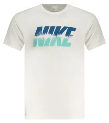 Produktbild von Herren Weißes Dri-Fit Kurzarm T-Shirt mit Rundhals und Druck