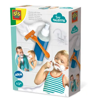 Produktbild von SES Kleine Talente Spielset Rasieren mit Schaum für Kinder, durchsichtig, One Size, Kunststoff, 2 Teile, hautverträglich, hypoallergen, gluten- und parabenfrei, fördert kreatives Denken