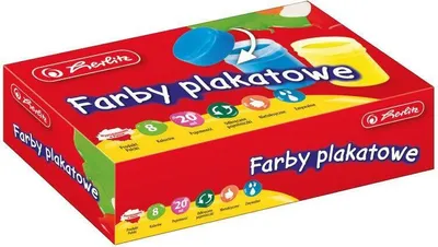 Obrázek produktu pro Školní plakátové barvy, 8 barev po 20 ml