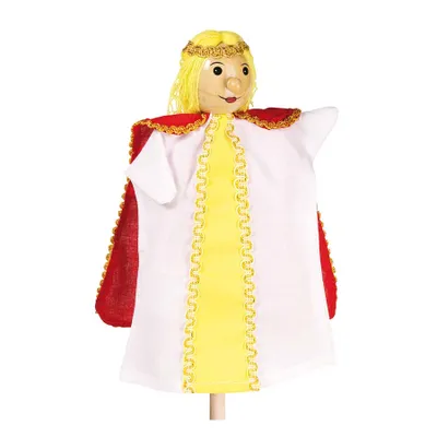 Produktbild von goki 51992 Handpuppe Prinzessin, rot/gelb