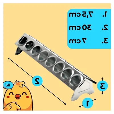 Produktbild von 2er Set Futterspender für Hühner 30 cm Futterrinne Futtertrog Metall Küken Aufzucht Geflügel Tauben Wachtel Lochgitter