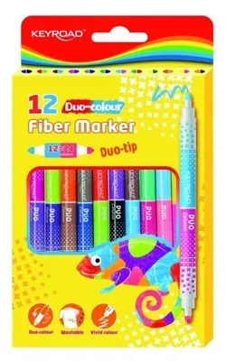 Image de Marqueurs Double Face Duo Keyroad 12 Pièces = 24 Couleurs