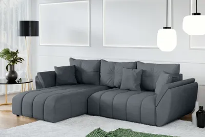 Produktbild von AX LIVING Ecksofa mit Schlaffunktion Verciani L Sofa Grau 280 cm
