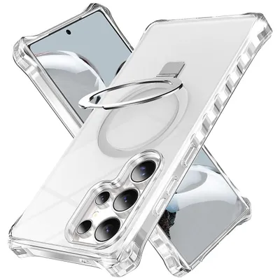 Produktbild von Samsung Galaxy S24 Ultra Hülle - Coverup ShockProof TPU Back Cover mit MagSafe Compatible Ring Kickstand - Transparent