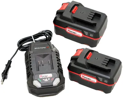 Produktbild von Zestaw akumulatorów PARKSIDE® - 2x akumulator 4Ah + 1x ładowarka 4,5A 20V Pap 20 B3 - Akumulator litowo-jonowy - do serii X20V - 4 Ah