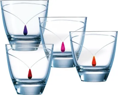 Produktbild von 4 Whiskygläser 0,3L / MERVEILLES / Trinkgläser / Trinkglas / Whiskyglas / Glas / 4er Set