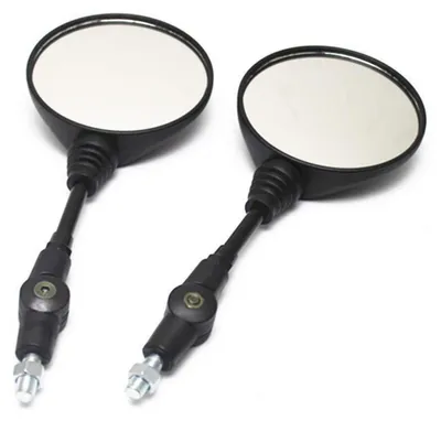 Produktbild von Motorrad Spiegel 1 Paar 7/8" 22mm Lenkerendenspiegel Rund Klappbar Aluminium Schwarz