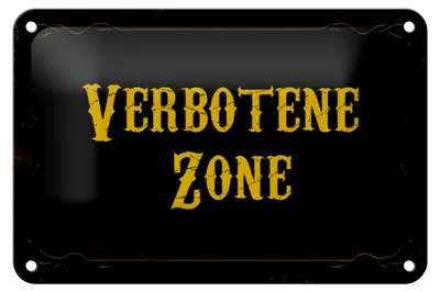Produktbild von Blechschild Hinweis 18x12cm verbotene Zone
