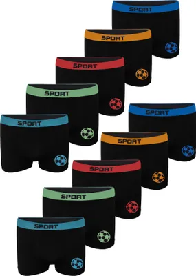 Produktbild von 10er Set Jungen Boxershorts - Fussball - Bunt 158-170