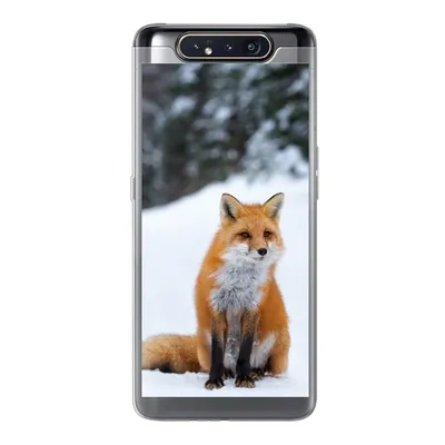 Produktbild von MuchoWow® Handyhülle Schutzhülle Hülle für Samsung Galaxy A80 Fuchs - Schnee - Wald Silikon Softcase Handy Hülle - Schutzdeckel