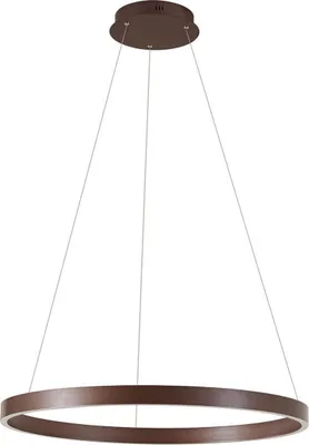 Produktbild von Lucande LED-Hängeleuchte Yonam, Ø 80 cm, 1-flg., braun, CCT