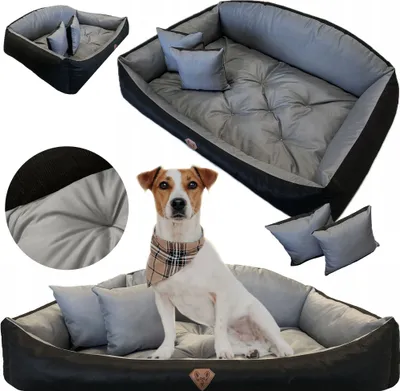 Produktbild von Hundebett Katzenbett 75x65 Cm Shell Hundekissen Hundesofa Hundekorb Hundecouch Sofa Grau