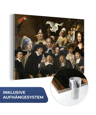 Obrázek produktu pro MuchoWow® Obrazy na skle - Nástěnné obrazy - Fotografie na skle Staří mistři - Obrazy - Koláže 90x60cm Nástěnná dekorace ze skla - akrylová malba na sklo -