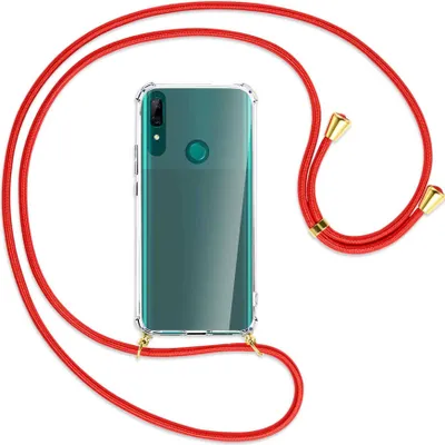 Produktbild von Handykette Backcover-Schutzhülle mit Band (Metall goldfarben) für Huawei P Smart Z - rot