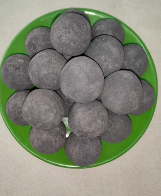 Tonkugeln, 0,5 kg, schwarz, rund, für Töpferei