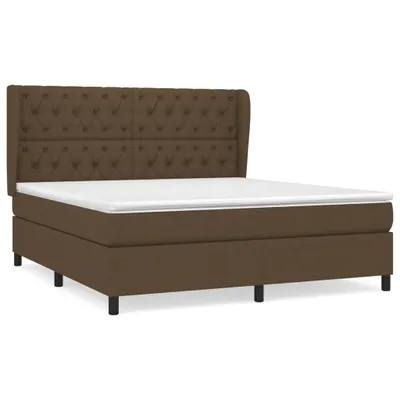Produktbild von Boxspringbett mit Matratze Dunkelbraun 160x200 cm Stoff