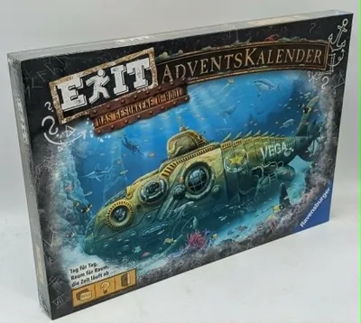 Produktbild von Ravensburger EXIT Adventskalender 2020 - Das gesunkene U-Boot Advent Exit Game