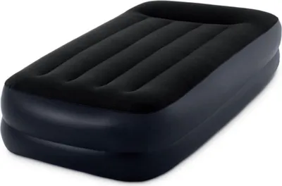 Immagine prodotto di Intex 64122ND Pillow Twin 1-Persoons Luchtbed 99x191x42 cm + Ingebouwde Pomp Zwart
